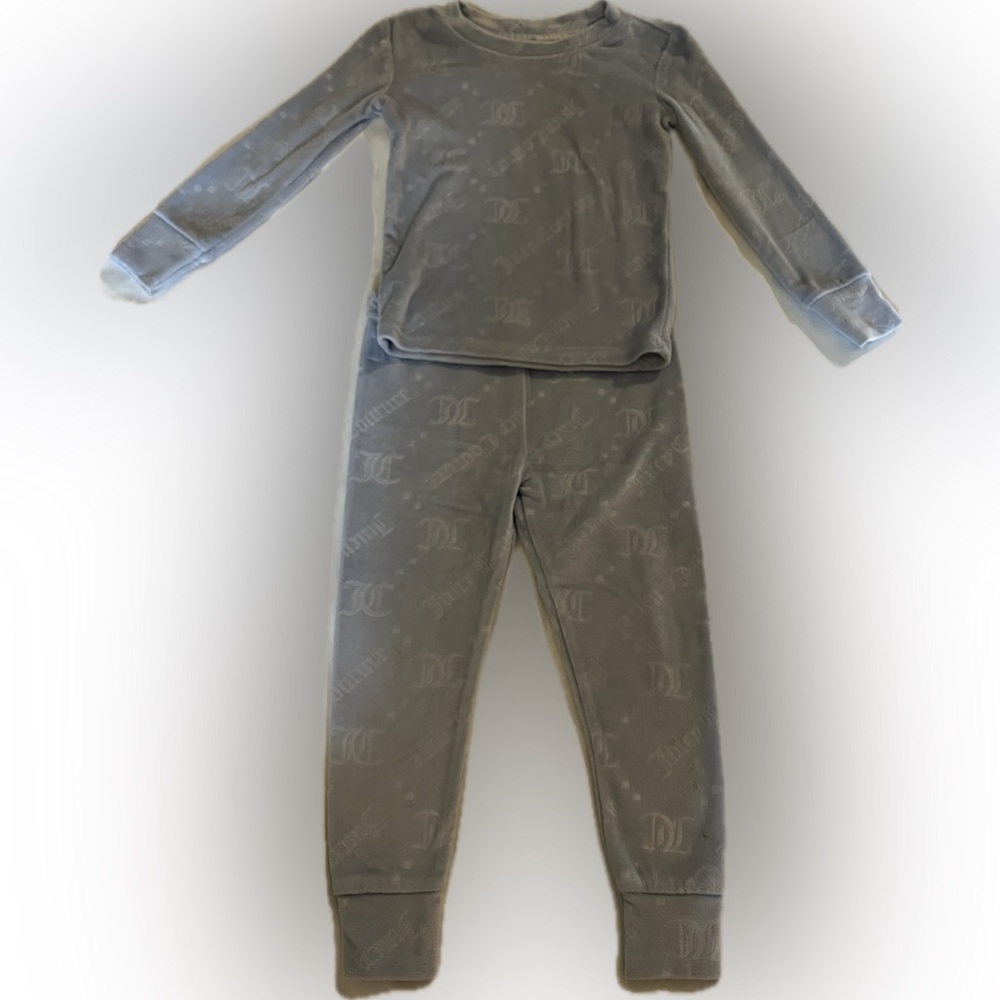 Juicy Couture Blue Plush Kids Pajama Set